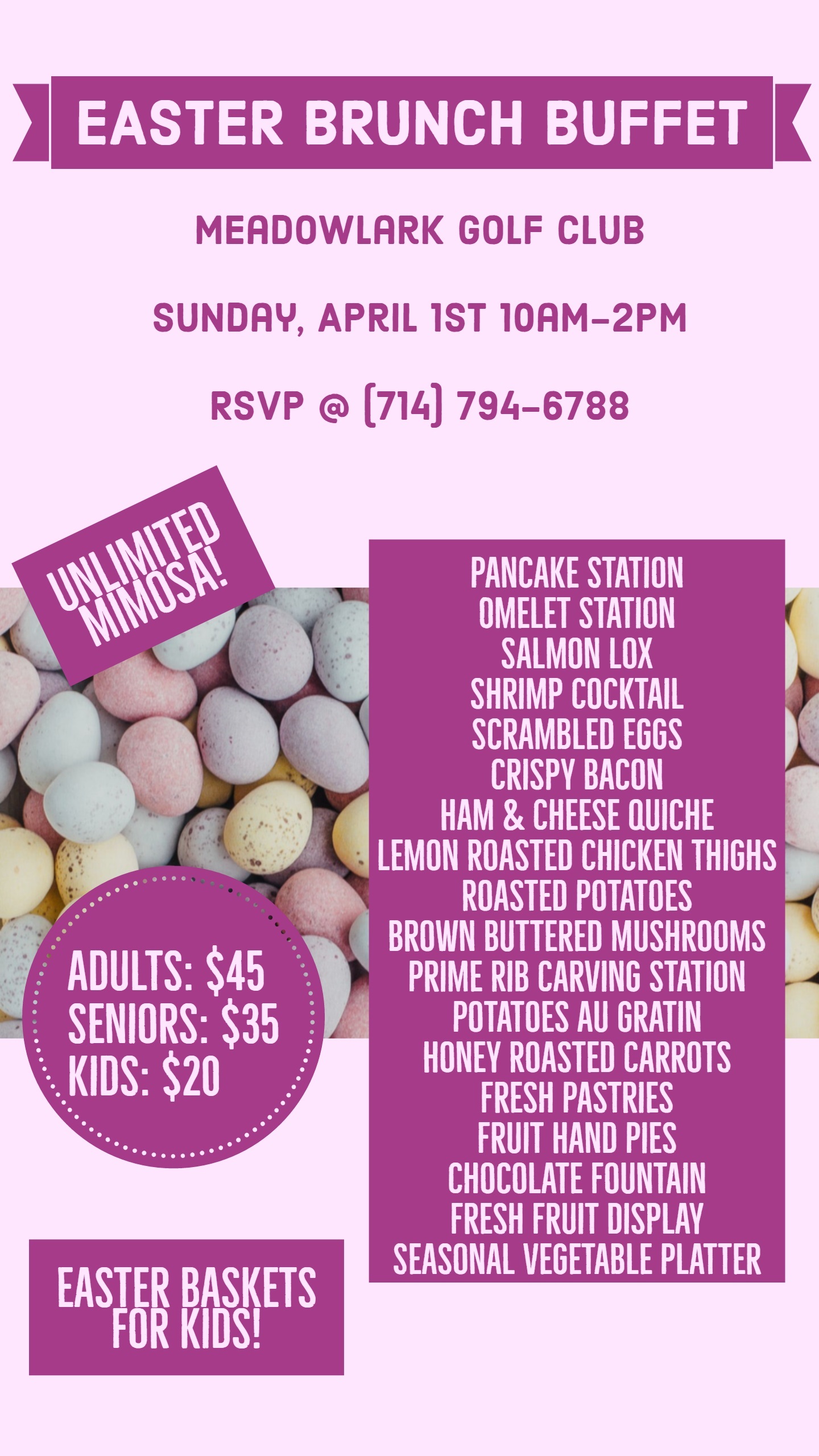 Easter Brunch Meadowlark Golf Course 20180401